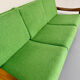 Vintage 3-seater canapé in solid oak with boucle fabric, Scandinavian design from the 70s.