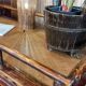Antique daybed coffee table
