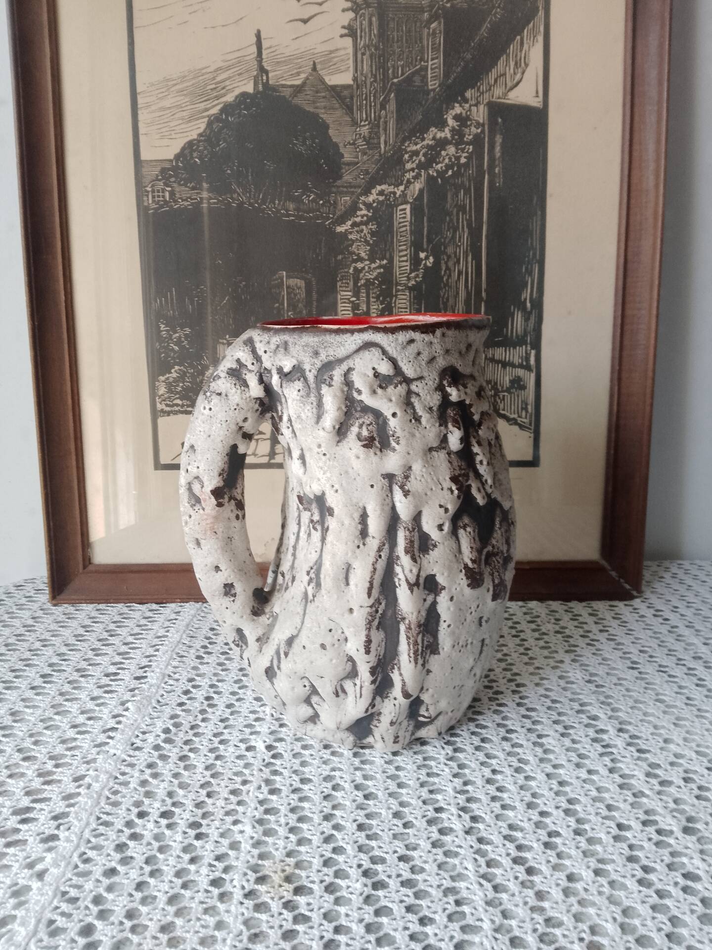 Jug / Vintage ceramic vase Vallauris style Marius Giuge – Years
