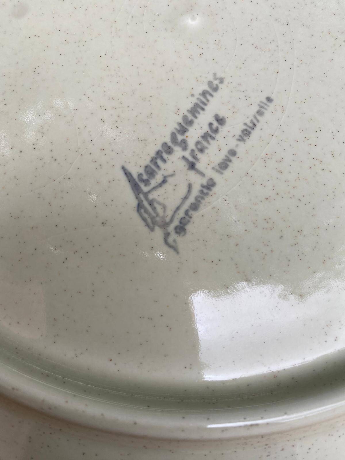 6 compartment plates in porcelain Sarreguemines France