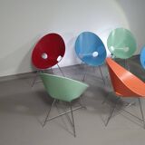 6 ST 664 Shell Chairs, Designed by Eddie Harlis