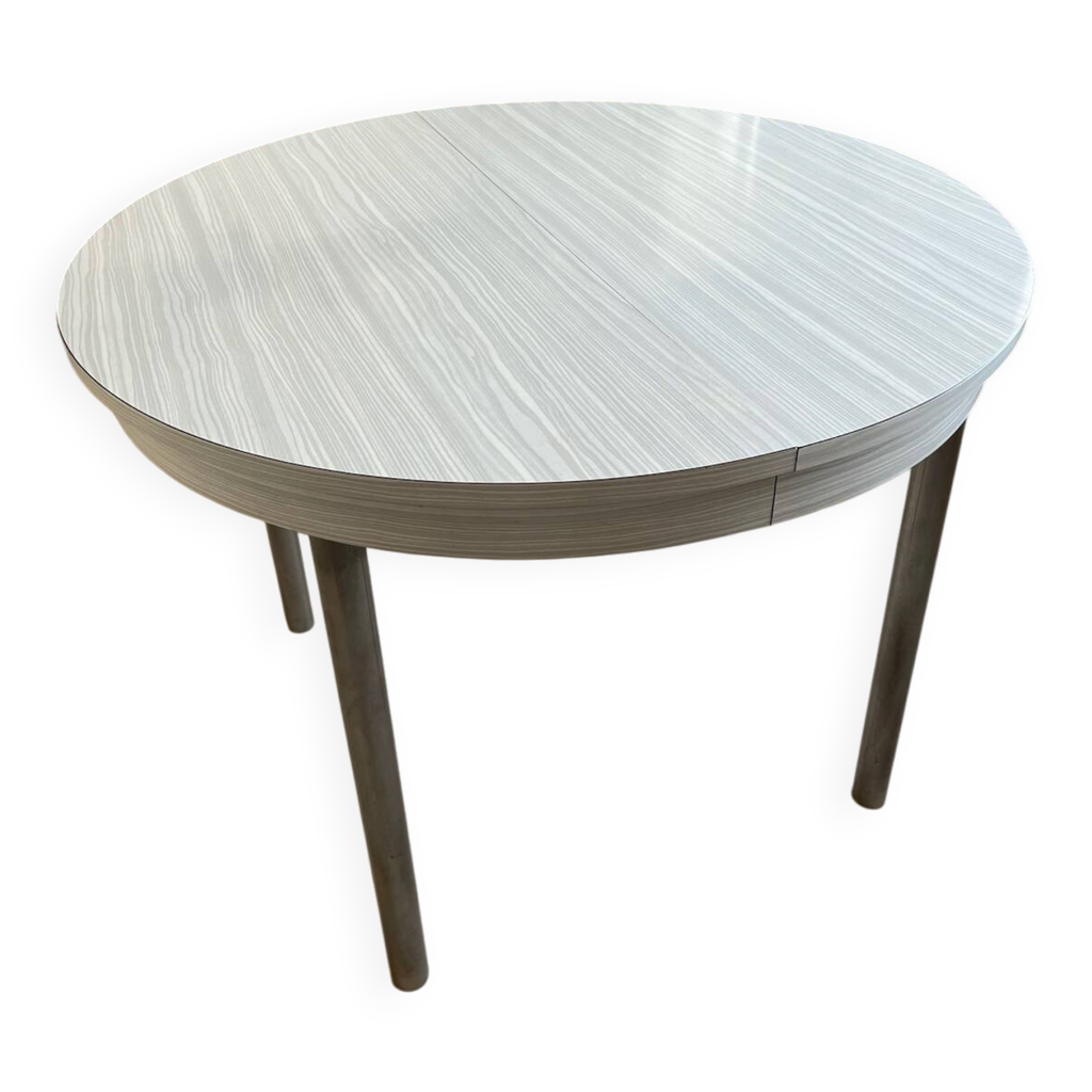 Table ronde extensible en formica, années 70 | Selency