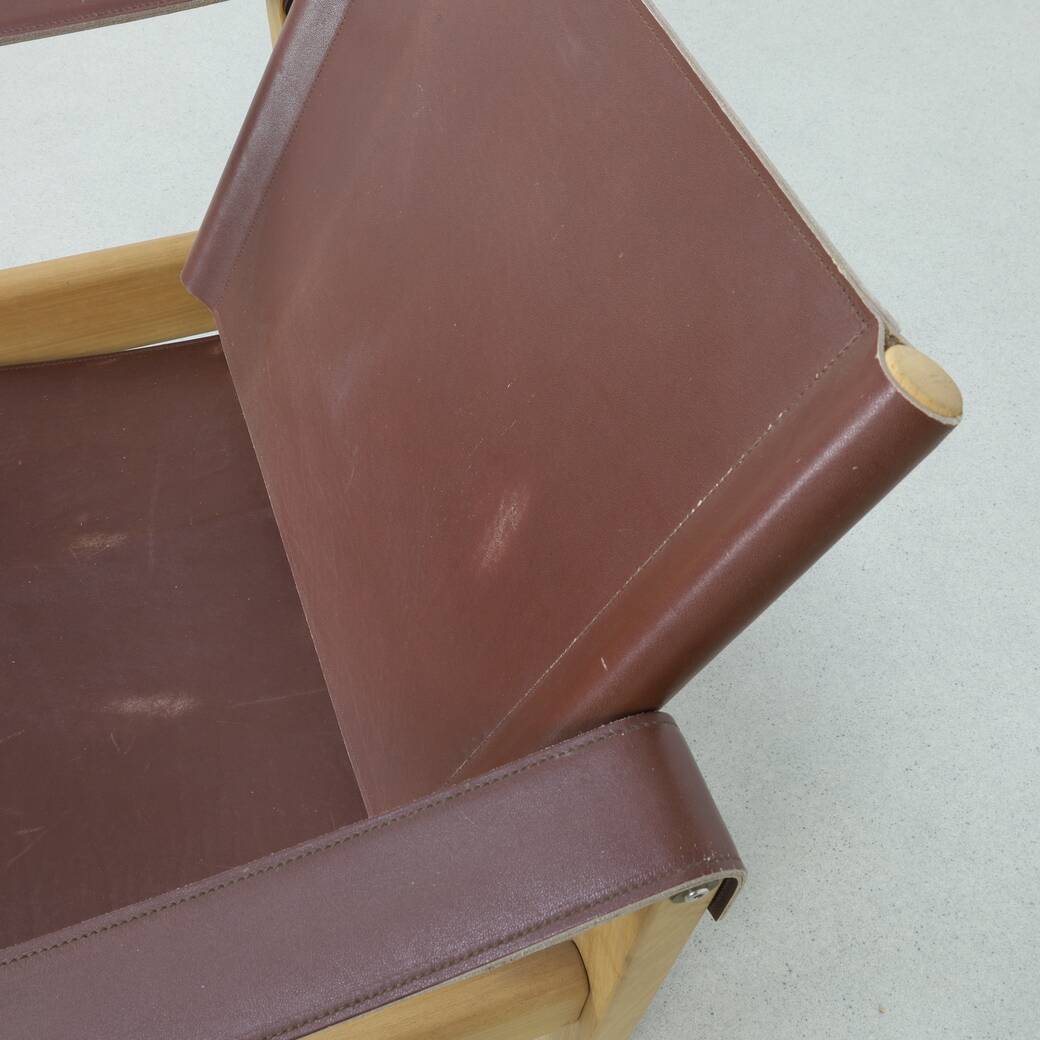 Safari Lounge Chair set in Leather by Escriba Brazil