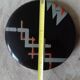 large round box in black lacquered wood Art Deco. Japan