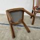 Set of 4 Rausch Rattan Curved Rattan Chairs - Floral Velvet Seats
