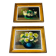 Pair of small framed vintage floral oils