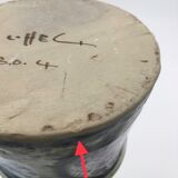 Keraluc bougeoir or vase signed André l'Helguen - ceramics from quimper (france) - 1950s