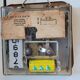 Vintage wall clock in electric smi formica with date