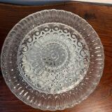 Ceiling light in bubbled chiseled glass with porcelain socket