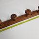 Rustic coat rack to attach to the wall, 4 patères, 52 cm