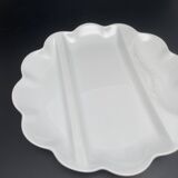 Compartmentalized plates in white Limoges porcelain