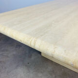 Rectangular travertine coffee table