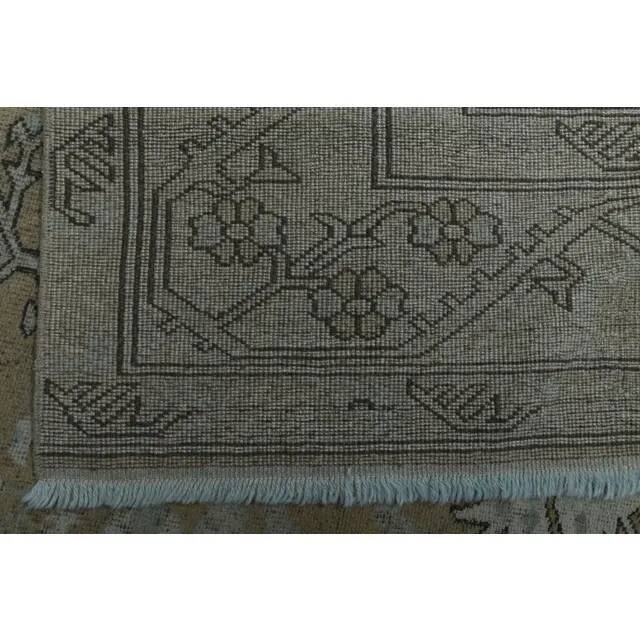 1970s Vintage Turkish Handmade Wool & Cotton Orange Area Rug 203x313