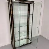 Antique display cabinet shelf in brass metal Italian design from the 70s