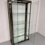 Antique display cabinet shelf in brass metal Italian design from the 70s