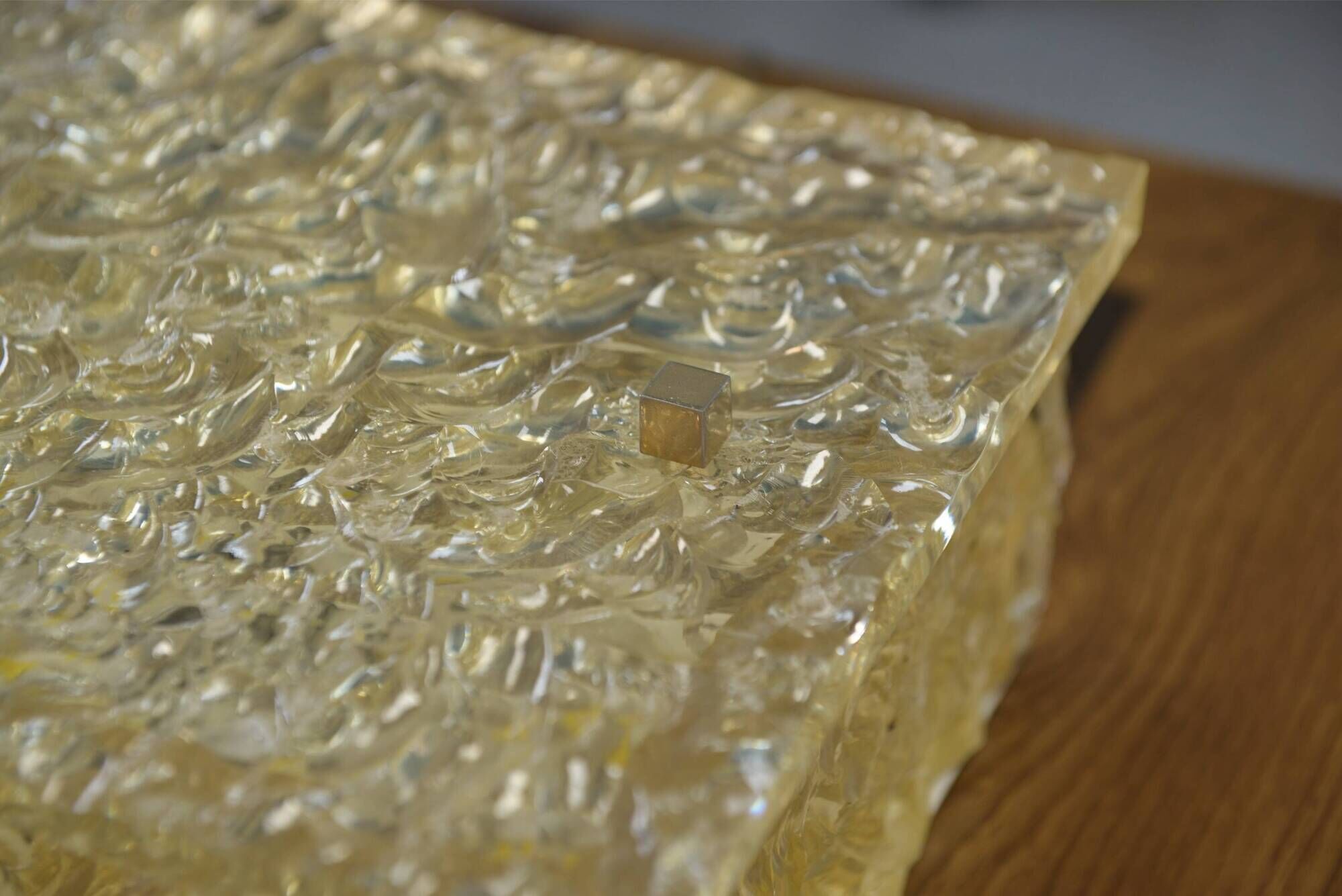 Wall light in resin by Pierre Disderot for Dallux 1960s
