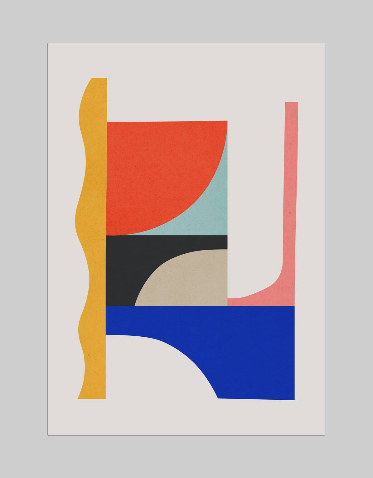 4 impressions d’art géométriques colorées