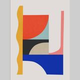 4 Colorful Geometric Art Prints