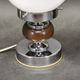 Pair of 1960s Italian Murano Glass, Chrome and Wood Table Lamps