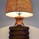 XL glazed ceramic lamp from the 60s/70s