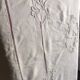 Old linen sheet embroidered hand and monogram t t 226 cm x 324 cm