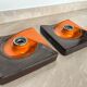 Pair of Midcentury Wall Lamp or Ceiling Flush Mount PAN, Ceramic, Germany, 1970s