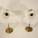 Pair of gooseneck wall lamps