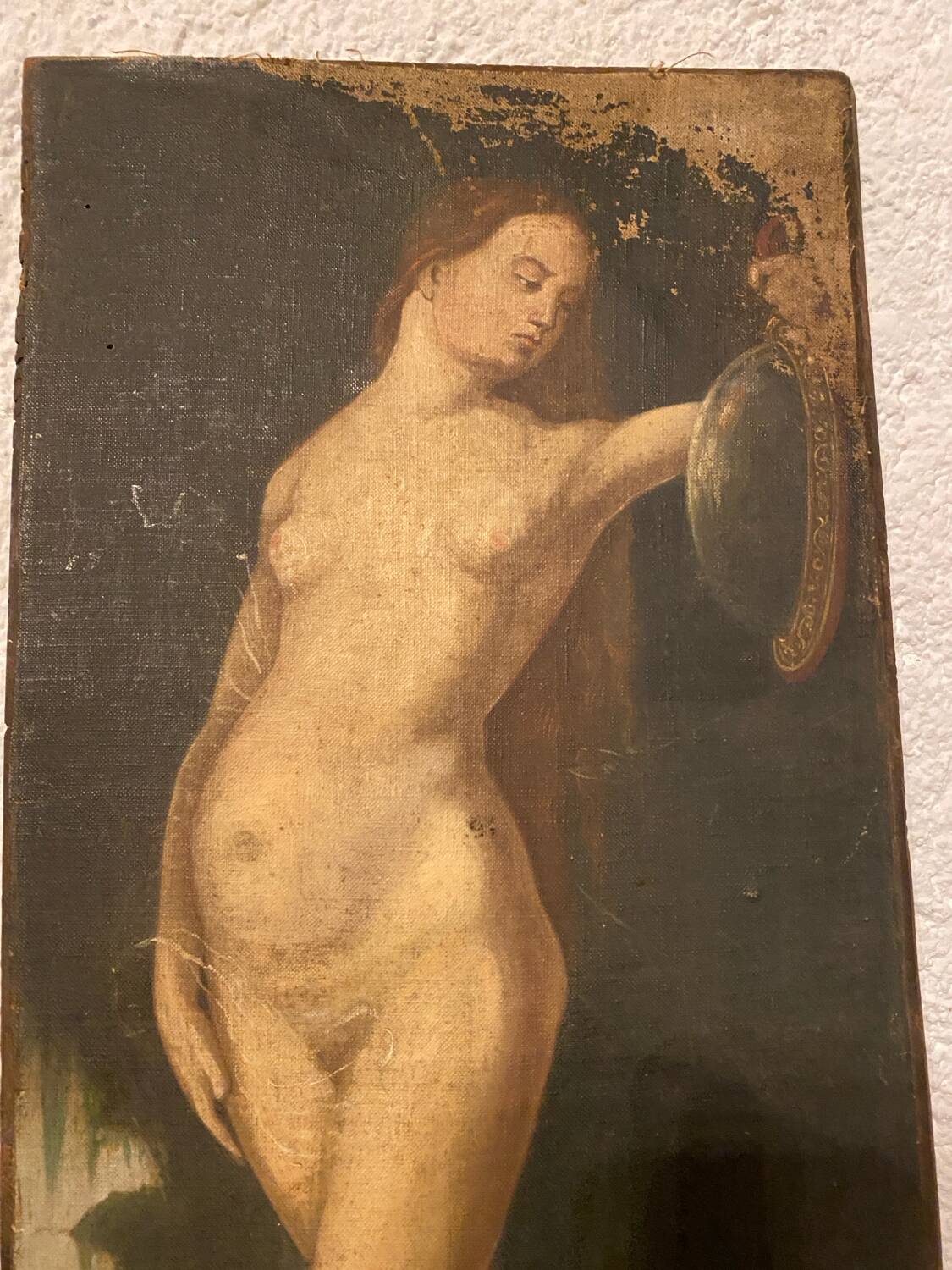Oil on canvas nude woman XVIII signed