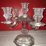 Pair candelabra crystal candlestick Baccarat regency model 5 lights