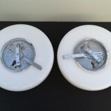TWO PLAFONNIERS IN OPALINE OF ANNEES 60/70