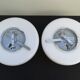 Deux plafonniers en opaline des années  60/70