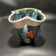 Enamelled ceramic vase signed Elchinger 1950