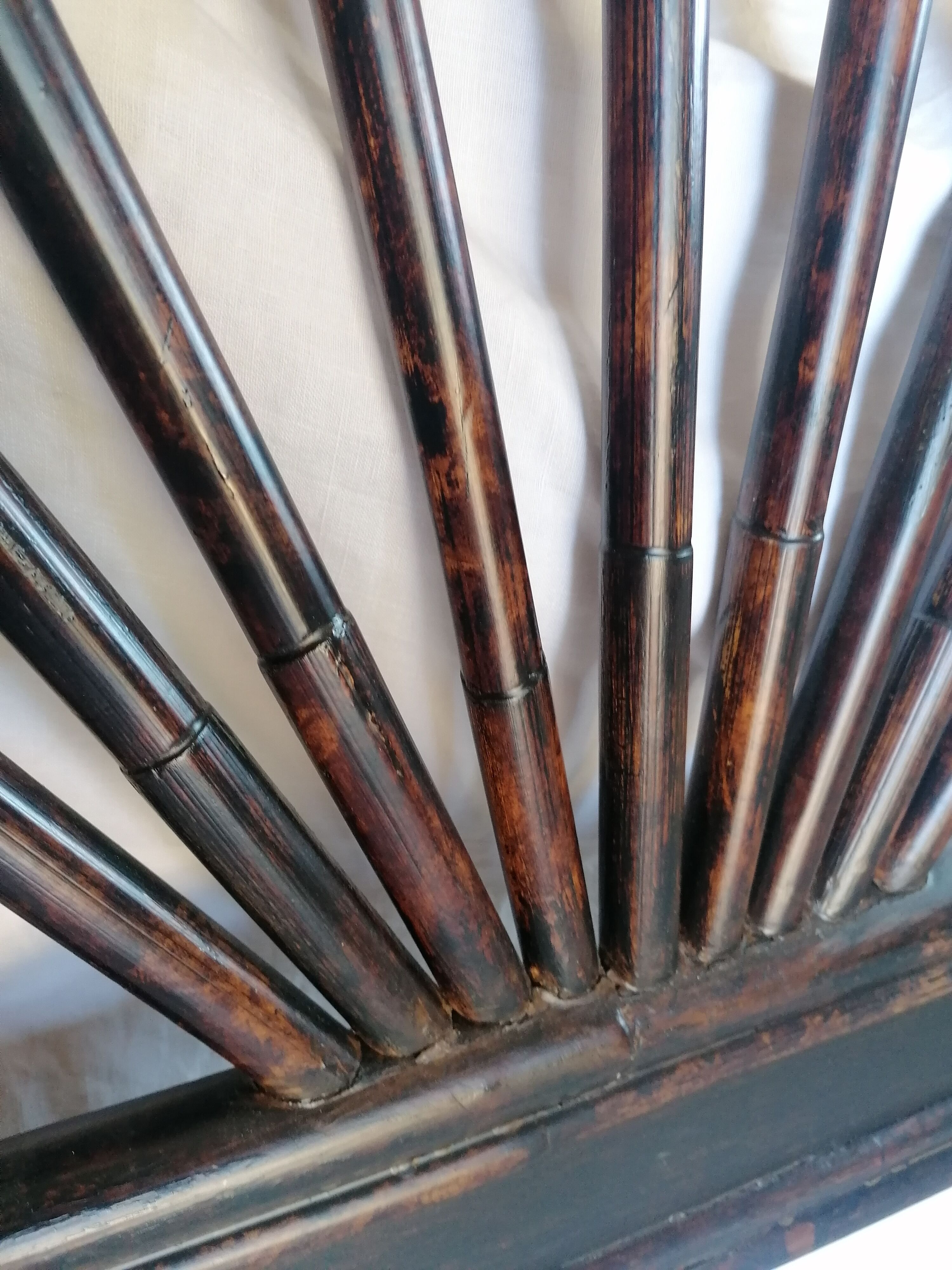 Vintage rattan headboard 2 seats 155 x 140 cm