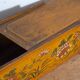 Antique Asian ochre-colored box with lotus flowers (c.1900) #1