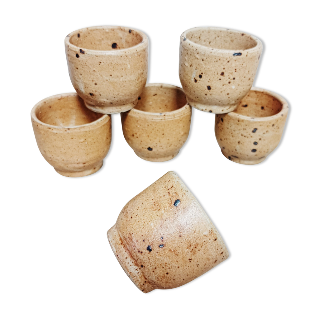 Lot De 6 Coquetiers En Porcelaine Blanche Carrés - Fabriqués à La Main, Design Moderne Avec Surface De Rangement