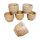 Lot de 6 coquetiers en grès pyrité