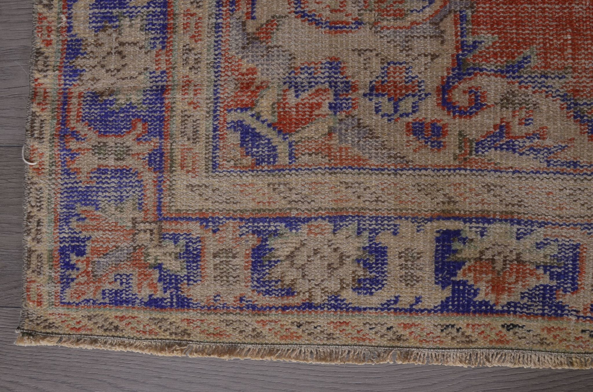 Tapis Oushak vintage fait main Anatique sku 2300