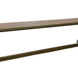 Old Burmese teak bench with original green patina