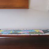 Mid century ceramic tiled patchwork long and low coffee table, 1960s