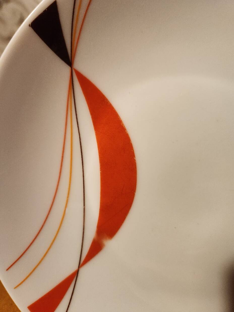 6 dessert plates from the 1970s Wintertling Marktleuthen Bavaria.