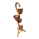 Rattan cobra plant holder