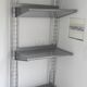Grande étagère murale chrome design alu et métal 1970 industriel 220cm
