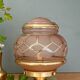 Vintage Art Deco globe table lamp in pink and gold glass.