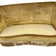 Vintage mustard yellow fringed sofa