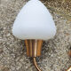 Double wall light, brass and opaline, Maison Arlus, 1950s