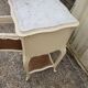 Table de chevet cannage et marbre