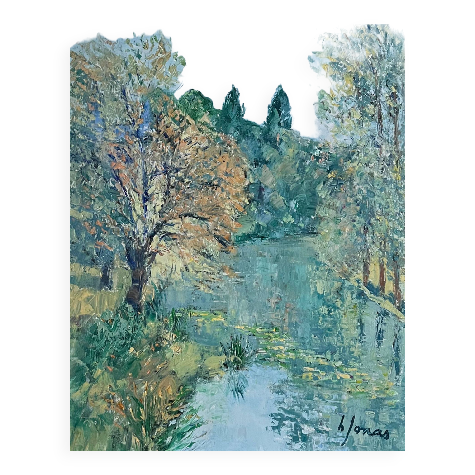 "Rivière la Bouzanne à le pont chrétien"   par H Jonas