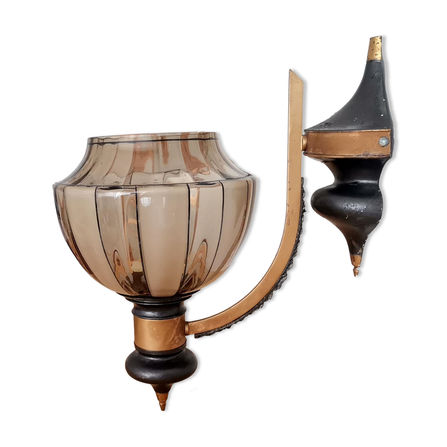 Art Deco metal glass wall sconce lamp