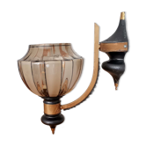 Lampe murale art déco en verre métallique