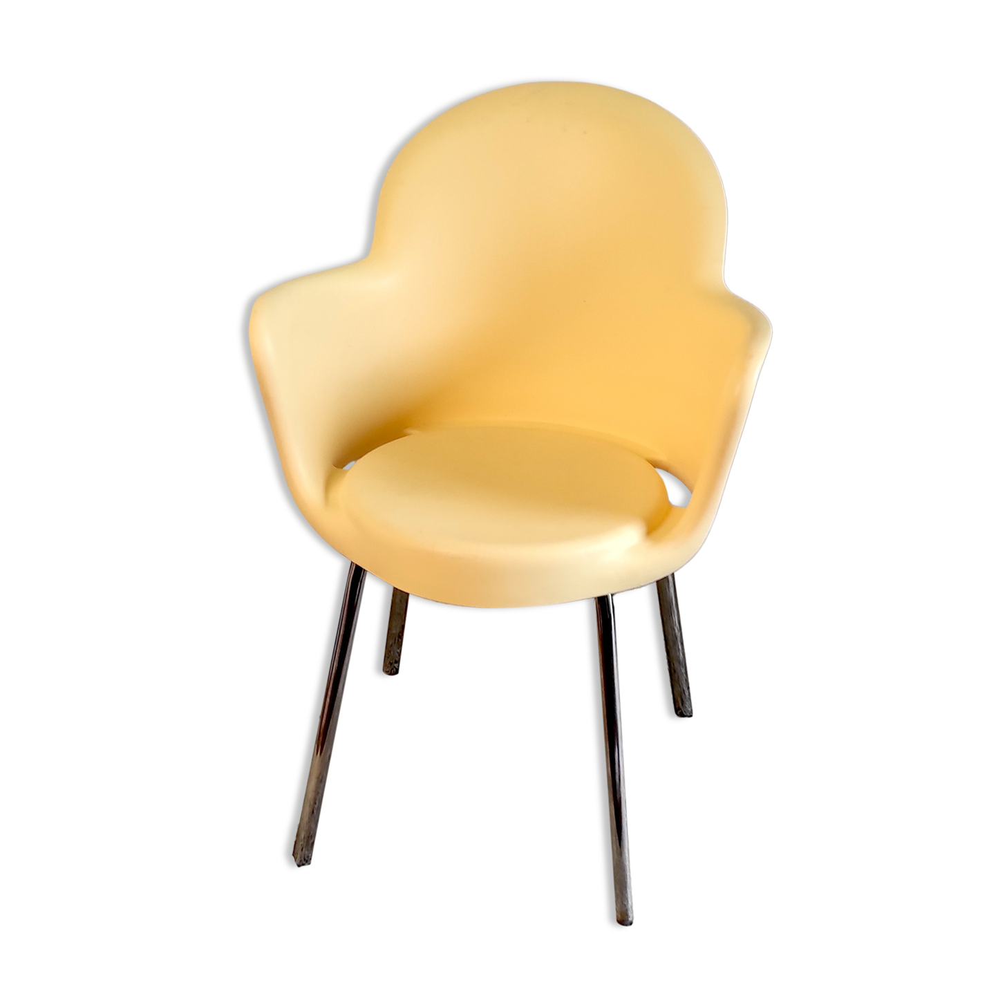 Beige chair "GoGo Basic" by Marcello Ziliani for Sintesi - late XXth